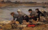 Boudin, Eugene - Laundresses on the Bankes of the Touques